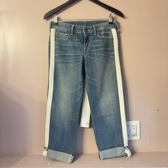 True Religion Starr Cropped Straight Pants Blue Women Size 25 - Picture 1 of 10